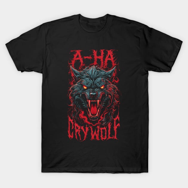 Cry Wolf -- Metal Style Design T-Shirt by DankFutura